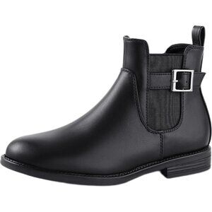 Women's Boots Zip up Chelsea Ankle Booties Side Elastic Low Heel Fashion Casual